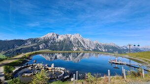 Speicherteich im Sommer in Leogang